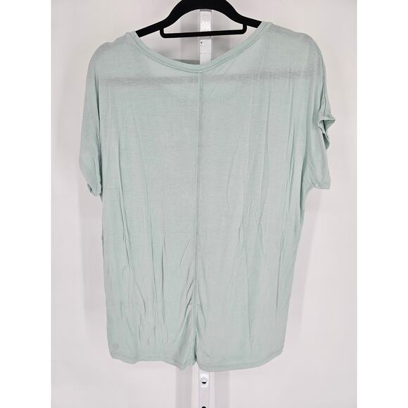 Gaiam Yoga Womens Sz L Short Sleeve Loose Fit Athletic T Shirt Light Blue - Picture 4 of 4